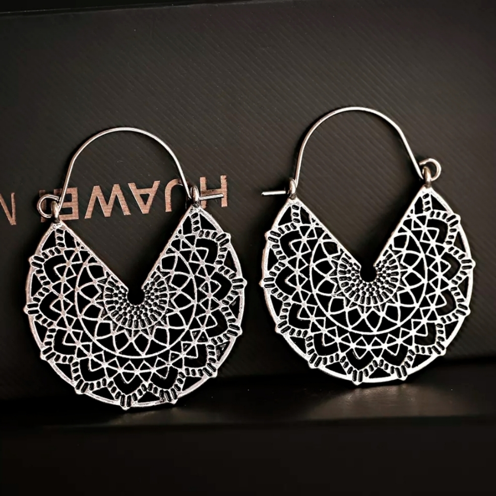 Silvertone Hoop Earrings